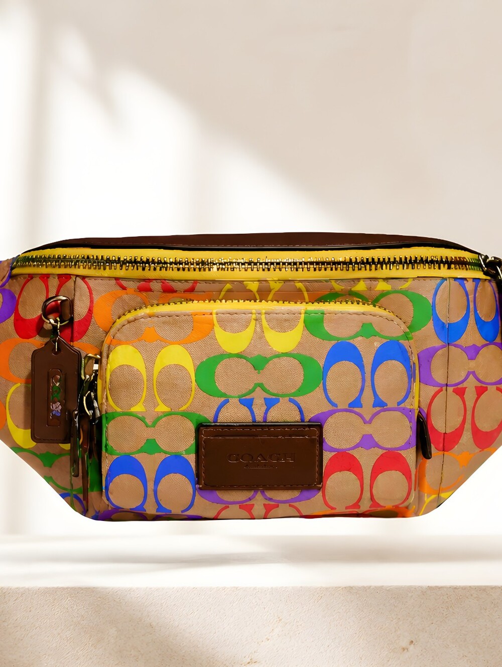 Rainbow Signature Canvas In Gunmetal/Khaki Multi Signature June 2022. Unisex